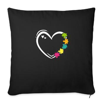 Autism Autist Asperger Syndrome Autism Gift - Sofa pillowcase 17,3'' x 17,3'' (45 x 45 cm) - black - Front
