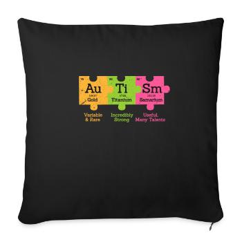 Autism Autist Asperger Syndrome Autism Gift - Sofa pillowcase 17,3'' x 17,3'' (45 x 45 cm) - black - Front