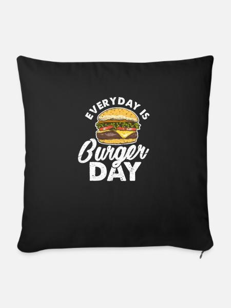 Burger - Sofakissenbezug 45 x 45 cm - Schwarz