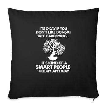 Bonsai - Sofa pillowcase 17,3'' x 17,3'' (45 x 45 cm) - black - Front
