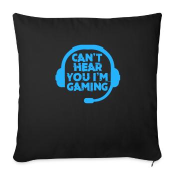 Jeu Headphone Gamer Gamer Jeu cadeau - Housse de coussin décorative 45 x 45 cm - noir - Devant