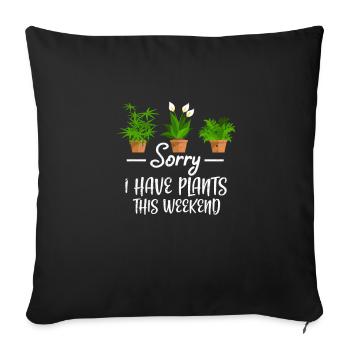 Jardin jardin jardinage plante jardinier cadeau - Housse de coussin décorative 45 x 45 cm - noir - Devant