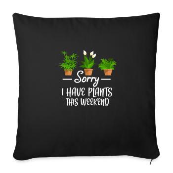 Plante - Housse de coussin décorative 45 x 45 cm - noir - Devant