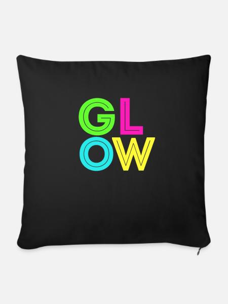 Glow - Sofakissenbezug 45 x 45 cm - Schwarz