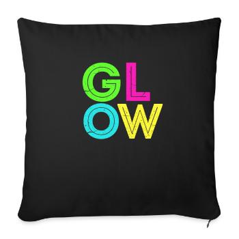 Glow Holy Festival Neon Led Party Motto Geschenk - Sofakissenbezug 45 x 45 cm - Schwarz - Vorne
