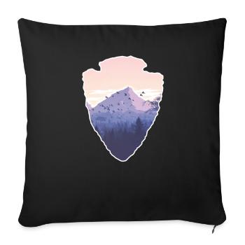 Désert indien amérindien arrowhead - Housse de coussin décorative 45 x 45 cm - noir - Devant