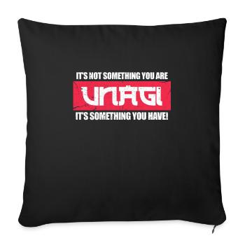 Karaté Unagi Arts Martiaux Sports Japon Cadeau - Housse de coussin décorative 45 x 45 cm - noir - Devant