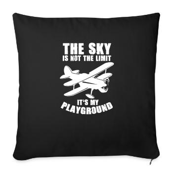 Pilot - Sofakissenbezug 45 x 45 cm - Schwarz - Vorne