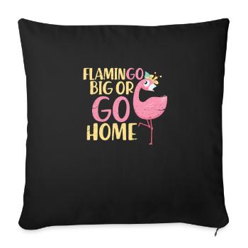 Flamingo - Sofakissenbezug 45 x 45 cm - Schwarz - Vorne