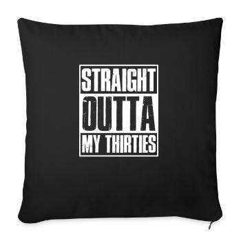 40th birthday - Sofa pillowcase 17,3'' x 17,3'' (45 x 45 cm) - black - Front