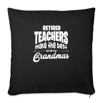 Grand-mère Enseignant Grand-mère Pensionné Cadeau - Housse de coussin décorative 45 x 45 cm - noir - Devant