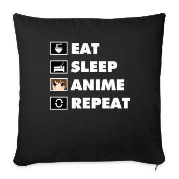 Anime - Sofakissenbezug 45 x 45 cm - Schwarz - Vorne