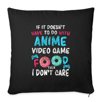 Anime - Housse de coussin décorative 45 x 45 cm - noir - Devant