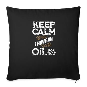 Aromatherapie Ätherisches Öl Essenz Geschenk - Sofakissenbezug 45 x 45 cm - Schwarz - Vorne