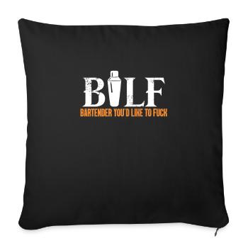 Barkeeper Bar Drink Cocktail Bartender Geschenk - Sofakissenbezug 45 x 45 cm - Schwarz - Vorne