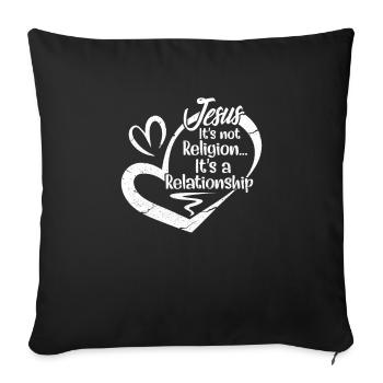 Jésus - Housse de coussin décorative 45 x 45 cm - noir - Devant