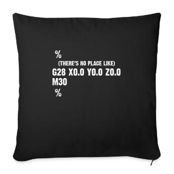 3d print - Sofa pillowcase 17,3'' x 17,3'' (45 x 45 cm) - black - Front