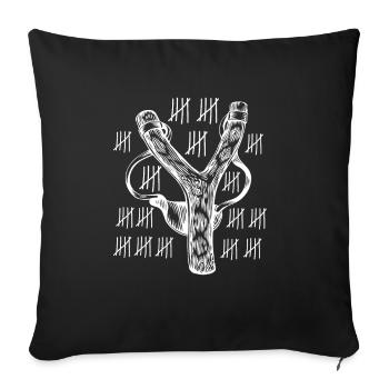 Awsome & Cool Slingshot T-Shirt Design Slingshot - Sofakissenbezug 45 x 45 cm - Schwarz - Vorne