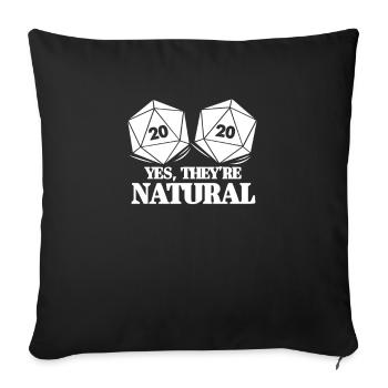 D20 DM Fantasy Gaming Dice Game Gift - Sofa pillowcase 17,3'' x 17,3'' (45 x 45 cm) - black - Front