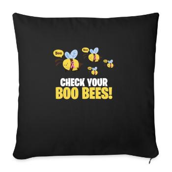 Breast cancer - Sofa pillowcase 17,3'' x 17,3'' (45 x 45 cm) - black - Front