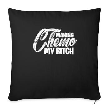 Chemo Therapie Krebs Chemotherapie Geschenk - Sofakissenbezug 45 x 45 cm - Schwarz - Vorne