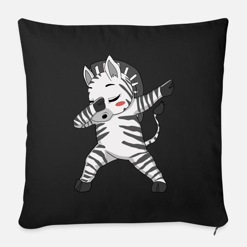Dabbing Zebra Dab Dance Zebras - Sofakissenbezug 45 x 45 cm - Schwarz