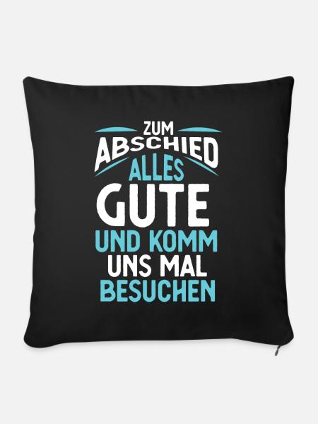 Arbeit Jobwechsel Motiv Kollegen Abschied Erinneru - Sofakissenbezug 45 x 45 cm - Schwarz