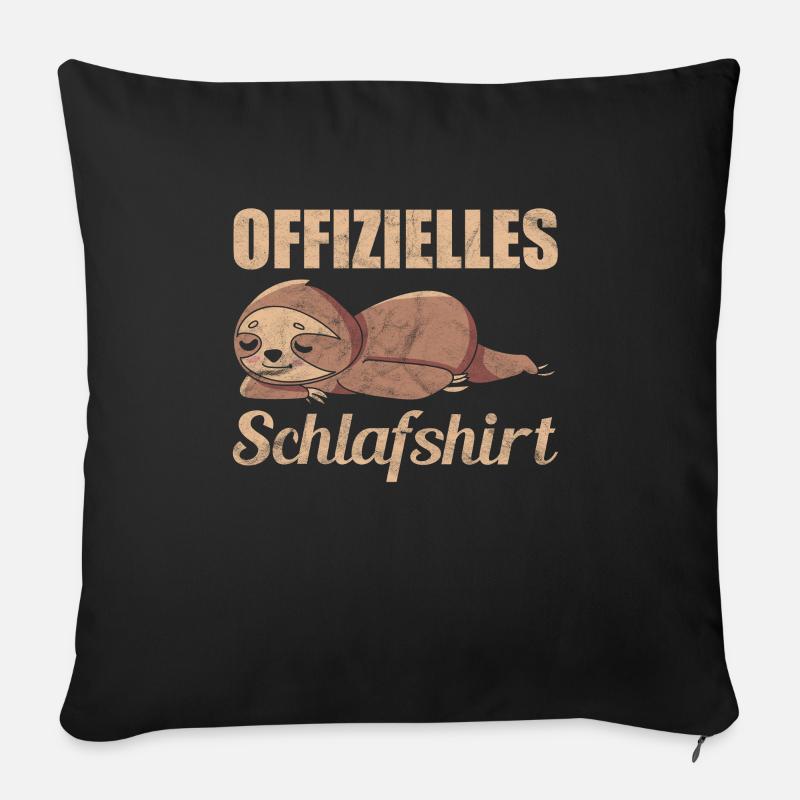 Offizielles Schlafshirt - Sofakissenbezug 45 x 45 cm - Schwarz