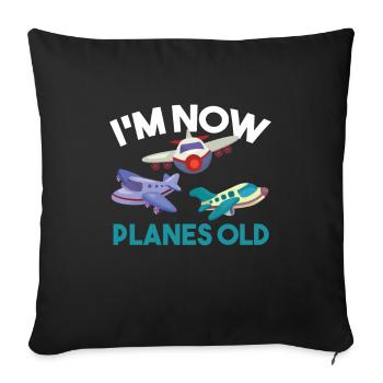 3.Geburtstag Junge Drei Flugzeuge Kinder Geschenk - Sofakissenbezug 45 x 45 cm - Schwarz - Vorne