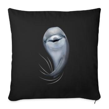 Dolphin dolphin dolphin lover gift - Sofa pillowcase 17,3'' x 17,3'' (45 x 45 cm) - black - Front