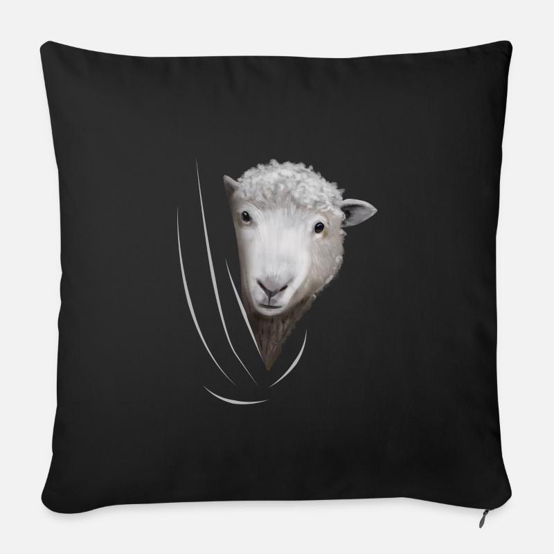 Schaf Schafe Schafliebhaber Geschenk - Sofakissenbezug 45 x 45 cm - Schwarz