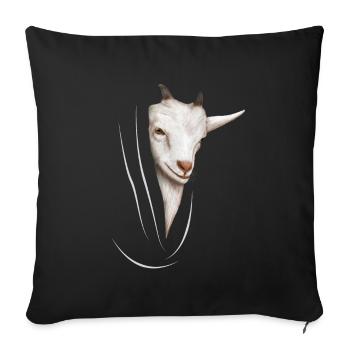 Goat goat goat lover gift - Sofa pillowcase 17,3'' x 17,3'' (45 x 45 cm) - black - Front