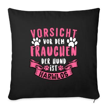 Méfiez-vous de la maîtresse - Housse de coussin décorative 45 x 45 cm - noir - Devant