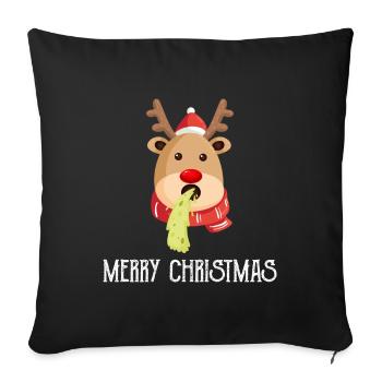 Ugly Christmas reindeer - Sofa pillowcase 17,3'' x 17,3'' (45 x 45 cm) - black - Front
