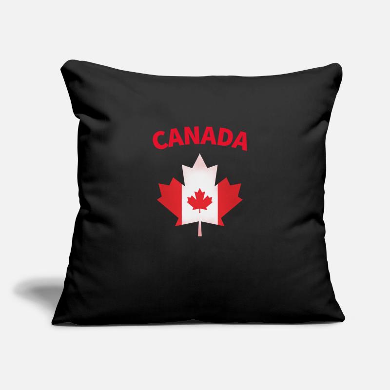 Drapeau de feuille d'érable du Canada Housse de coussin décorative 45 x 45 cm