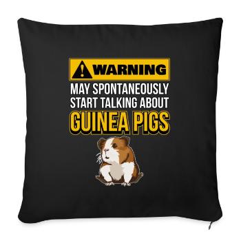 Cobaye May tart Talking About Guinée Pigs - Housse de coussin décorative 45 x 45 cm - noir - Devant