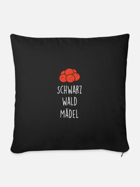 Schwarzwaldmädel - Sofakissenbezug 45 x 45 cm - Schwarz