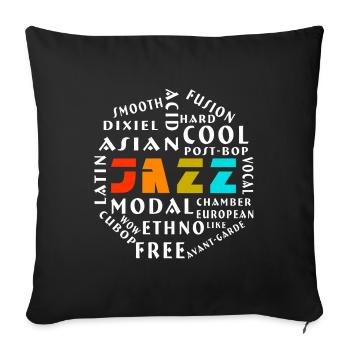 Jazzs style jazz jazz avec jazz - Housse de coussin décorative 45 x 45 cm - noir - Devant