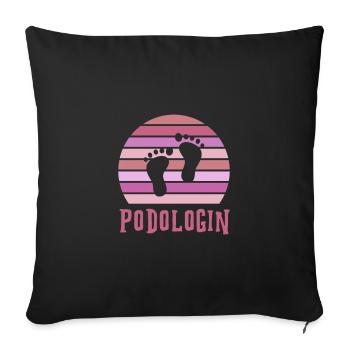 podiatrist - Sofa pillowcase 17,3'' x 17,3'' (45 x 45 cm) - black - Front