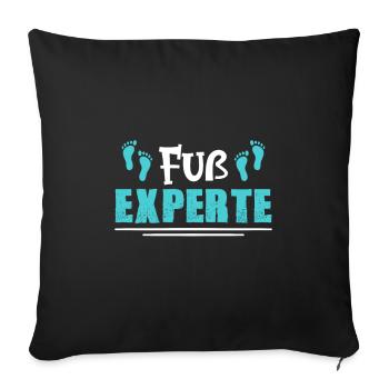 Fuß Experte - Sofakissenbezug 45 x 45 cm - Schwarz - Vorne