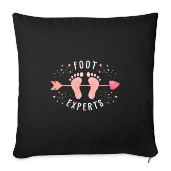 Foot Expert - Housse de coussin décorative 45 x 45 cm - noir - Devant