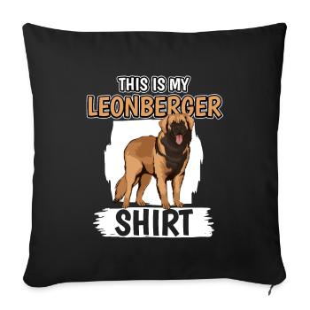 Leonberger This Is My Leonberger Shirt - Sofa pillowcase 17,3'' x 17,3'' (45 x 45 cm) - black - Front
