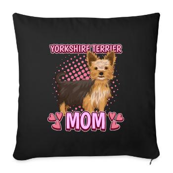 Yorkshire Terrier Yorkshire Terrier Mom - Sofakissenbezug 45 x 45 cm - Schwarz - Vorne