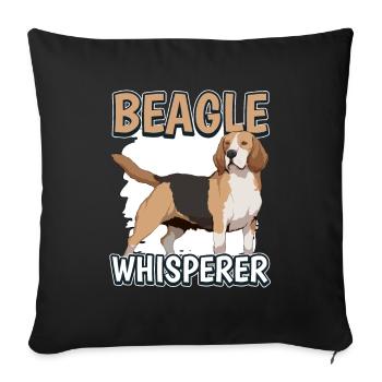 Beagle Whisperer - Sofa pillowcase 17,3'' x 17,3'' (45 x 45 cm) - black - Front