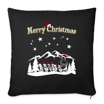 Husky Merry Christmas - Sofa pillowcase 17,3'' x 17,3'' (45 x 45 cm) - black - Front