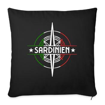 Sardinia - Sofa pillowcase 17,3'' x 17,3'' (45 x 45 cm) - black - Front