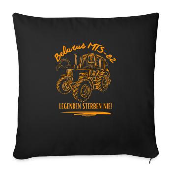 Belarus MTS-82 / GDR Agricultural Machinery - Sofa pillowcase 17,3'' x 17,3'' (45 x 45 cm) - black - Front