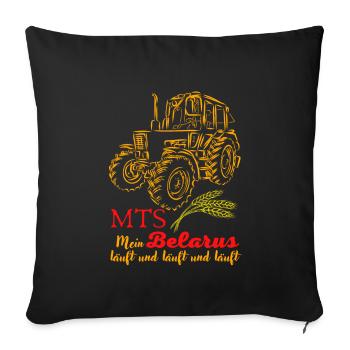 Belarus MTS / Mein Belarus läuft & Läuft. Ostalgie - Sofakissenbezug 45 x 45 cm - Schwarz - Vorne