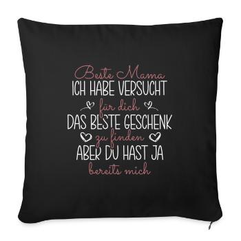 Beste Mama - Sofakissenbezug 45 x 45 cm - Schwarz - Vorne