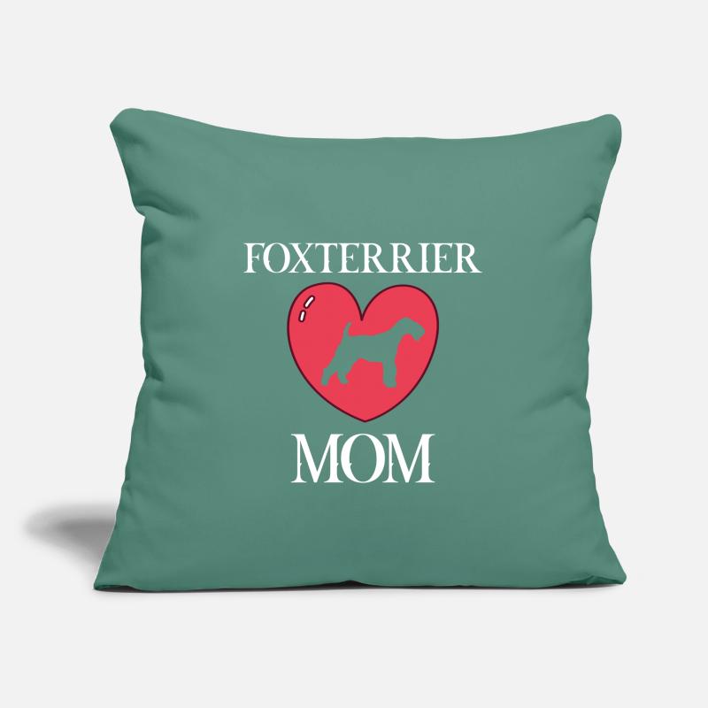Fox Terrier Mom Sofa pillowcase 17,3'' x 17,3'' (45 x 45 cm)